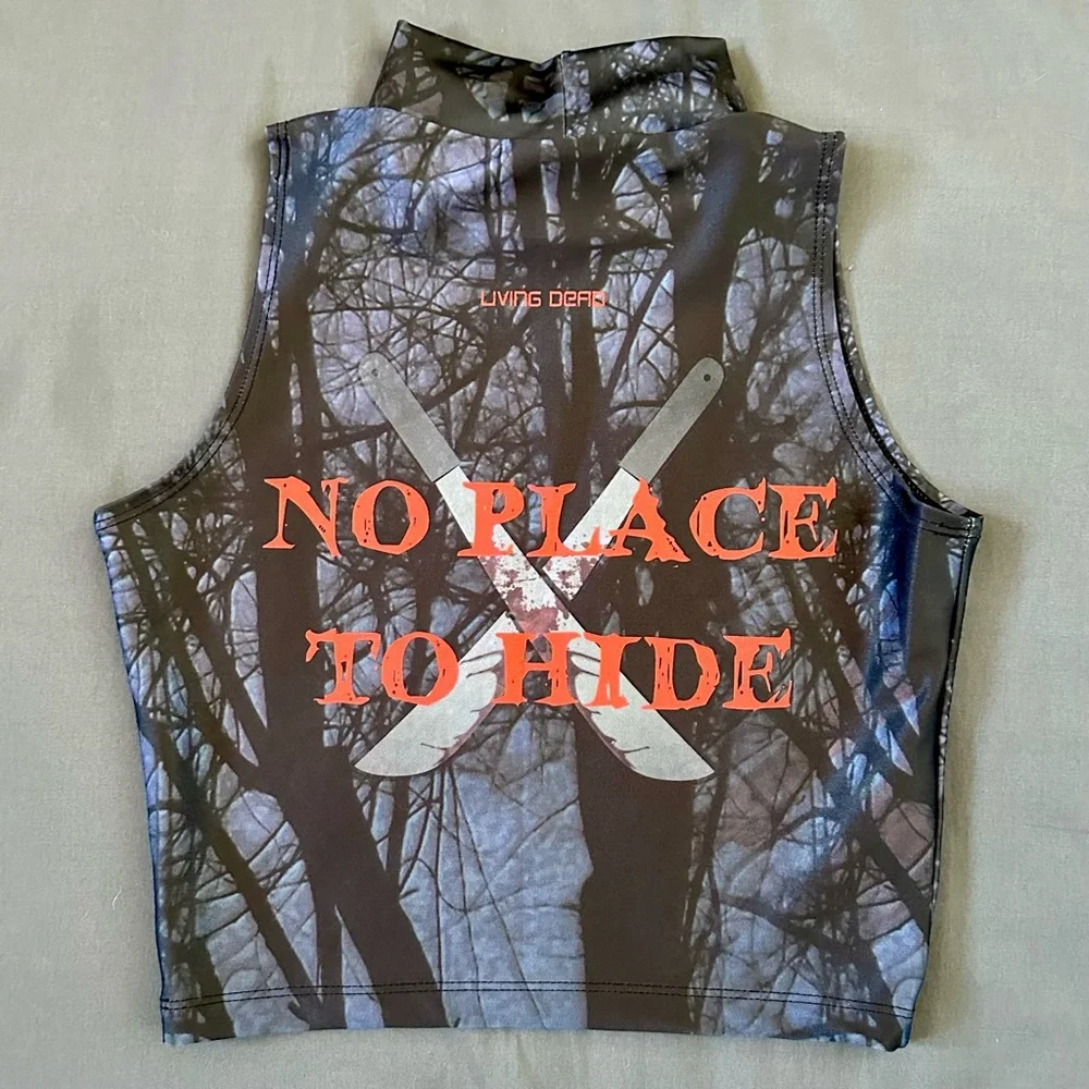 Friday The 13th Crop Top & Skirt Set (with pockets!)- Living Dead Clothing - Picture 4 of 12